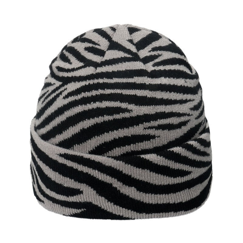 Wholesale Cute Leopard Print Cow Knitted Beanie
